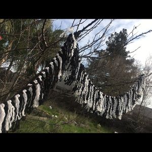 Black and white tassel garland